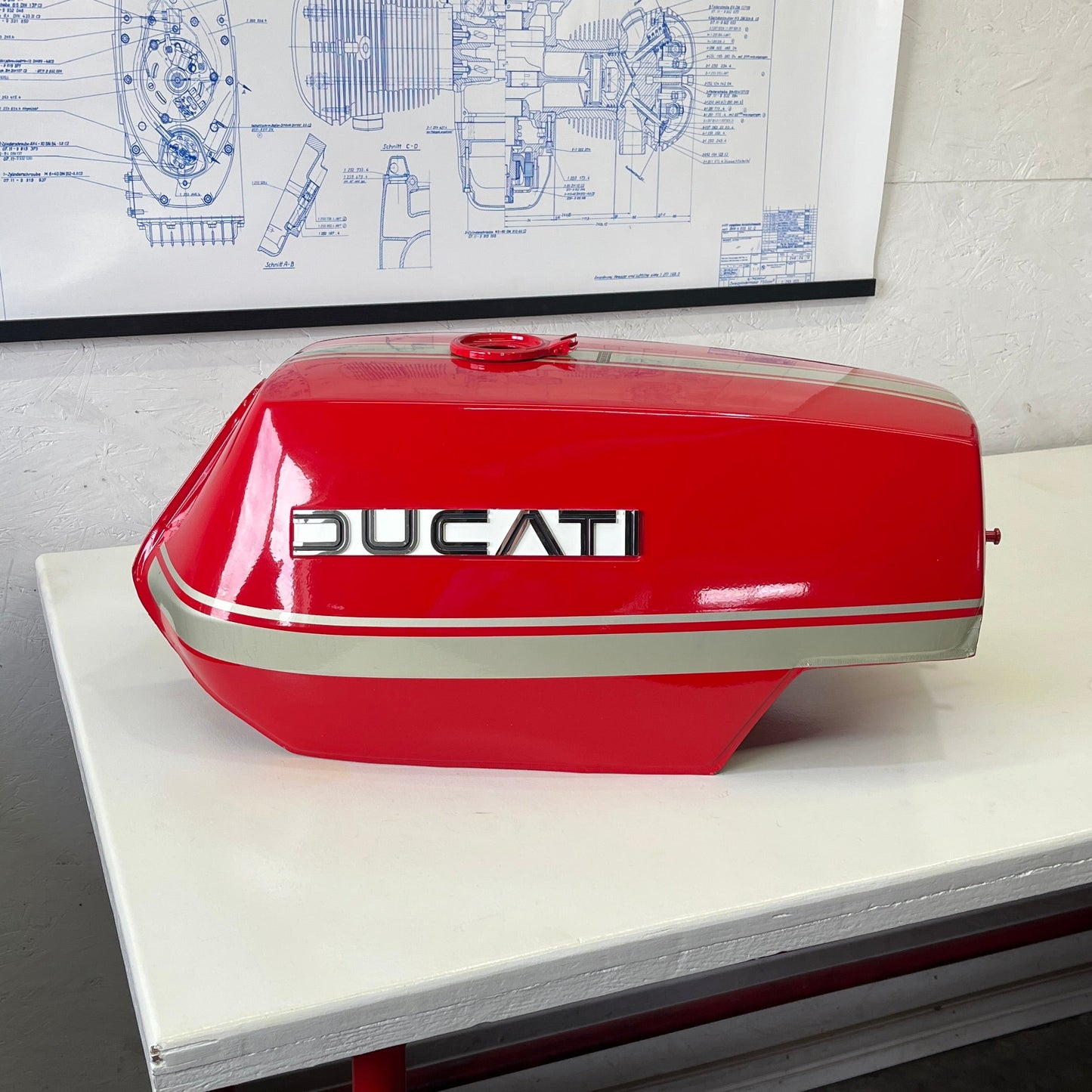 NOS 1974/75 Ducati 860 GT Fuel Tank (RED)