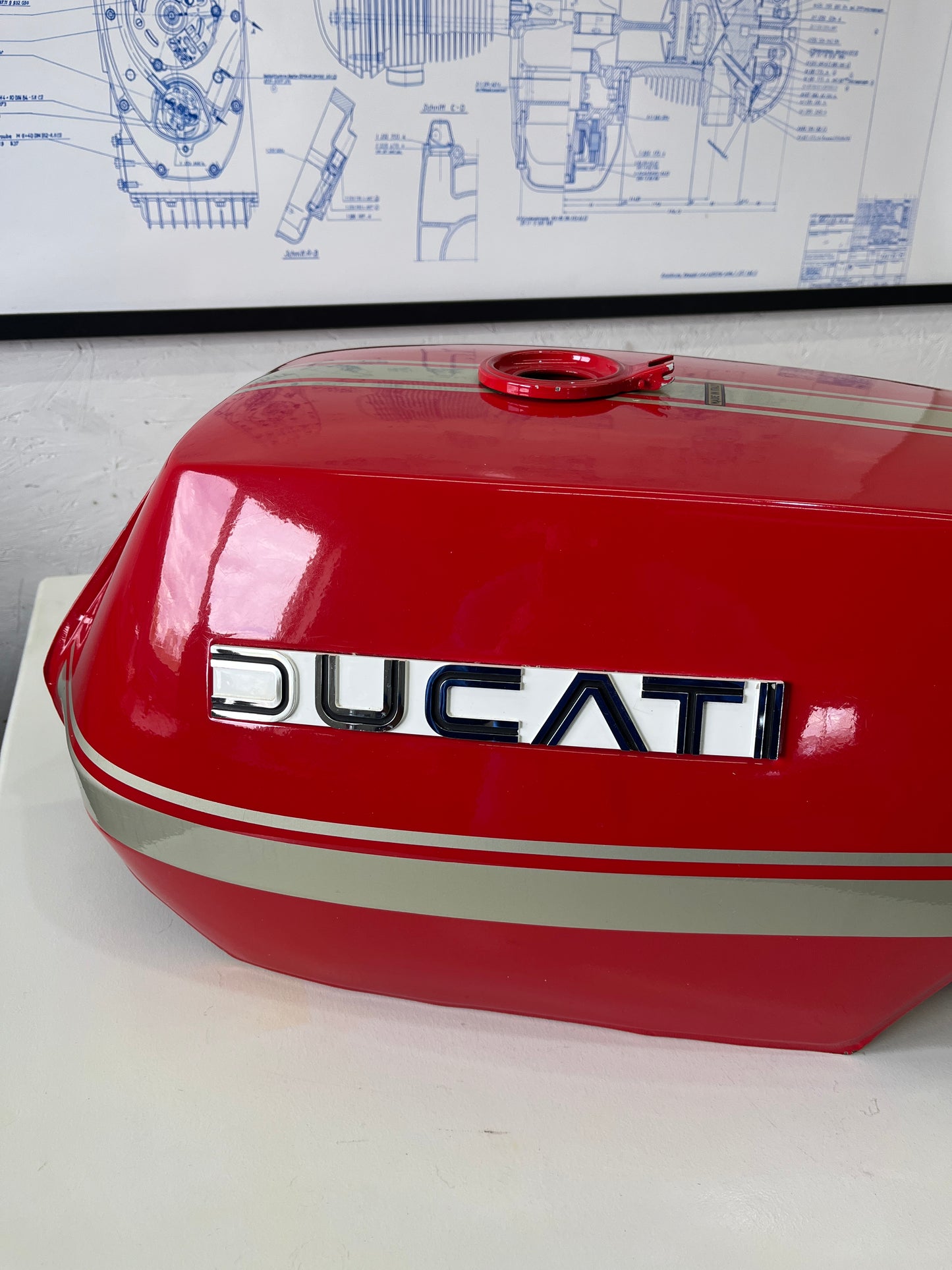 NOS 1974/75 Ducati 860 GT Fuel Tank (RED)