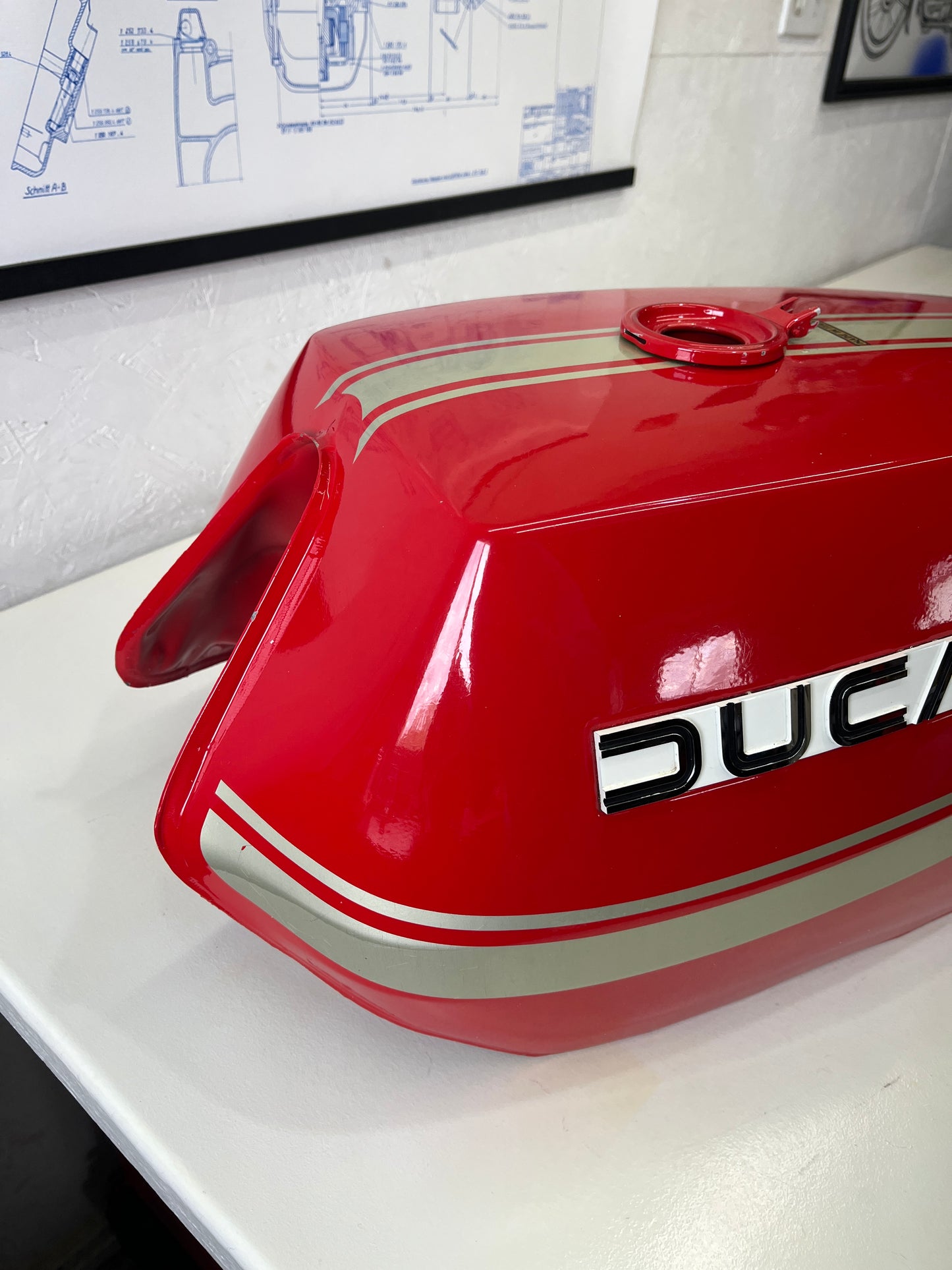 NOS 1974/75 Ducati 860 GT Fuel Tank (RED)