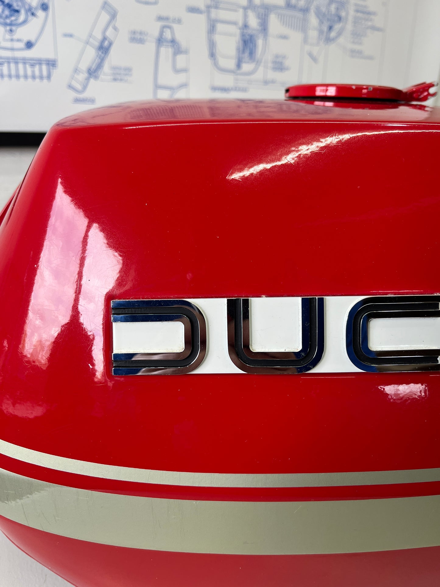 NOS 1974/75 Ducati 860 GT Fuel Tank (RED)