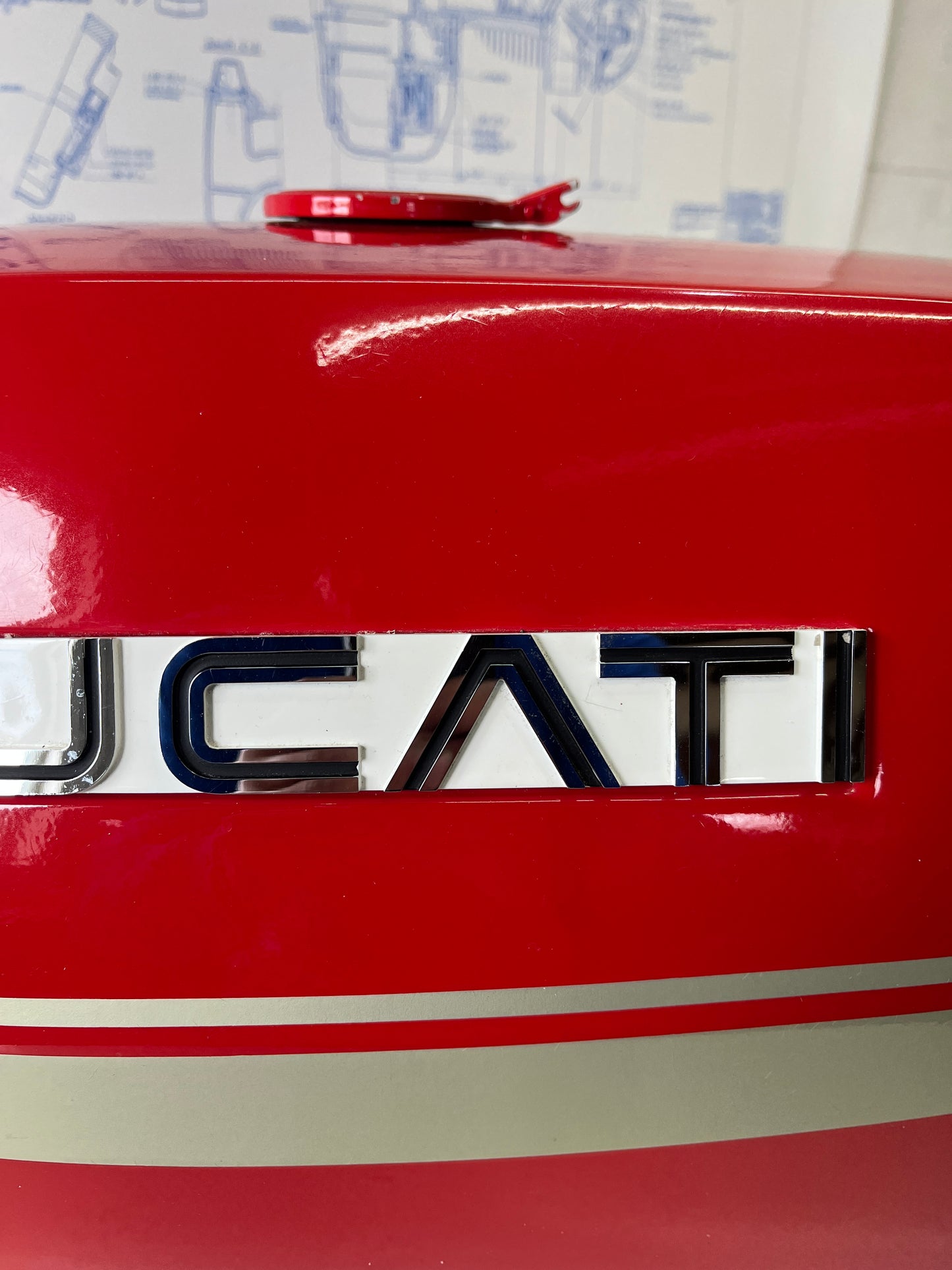 NOS 1974/75 Ducati 860 GT Fuel Tank (RED)