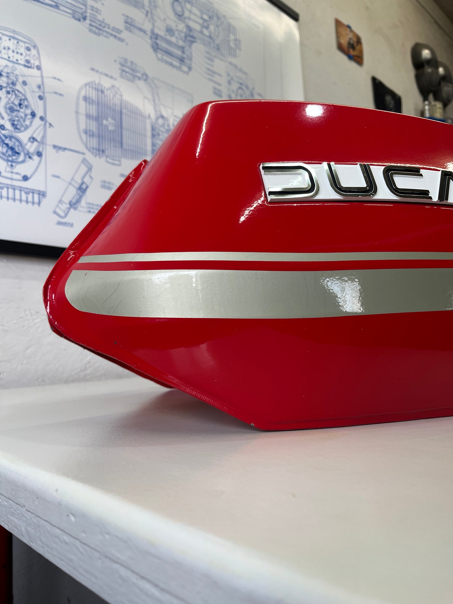 NOS 1974/75 Ducati 860 GT Fuel Tank (RED)