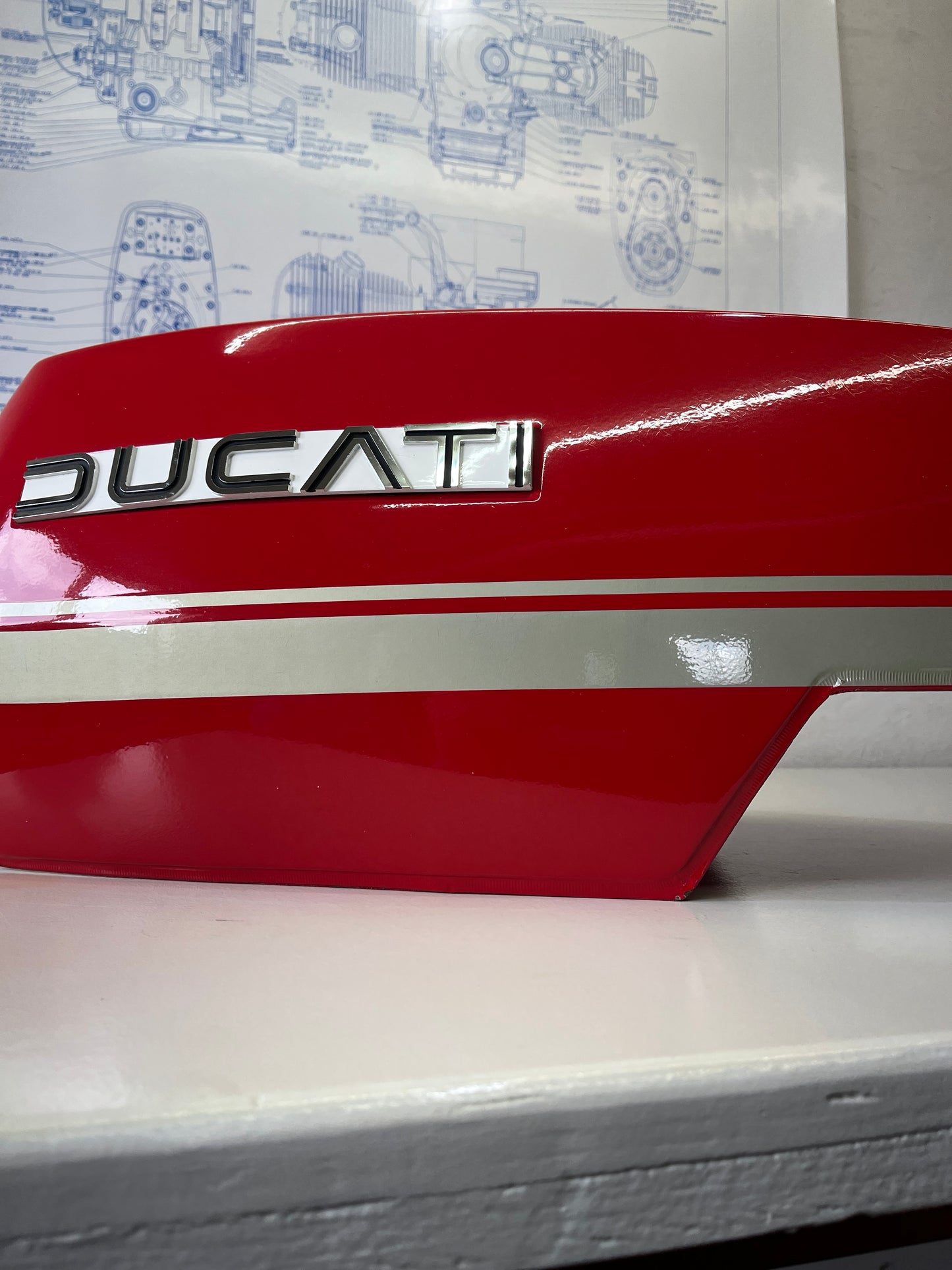 NOS 1974/75 Ducati 860 GT Fuel Tank (RED)