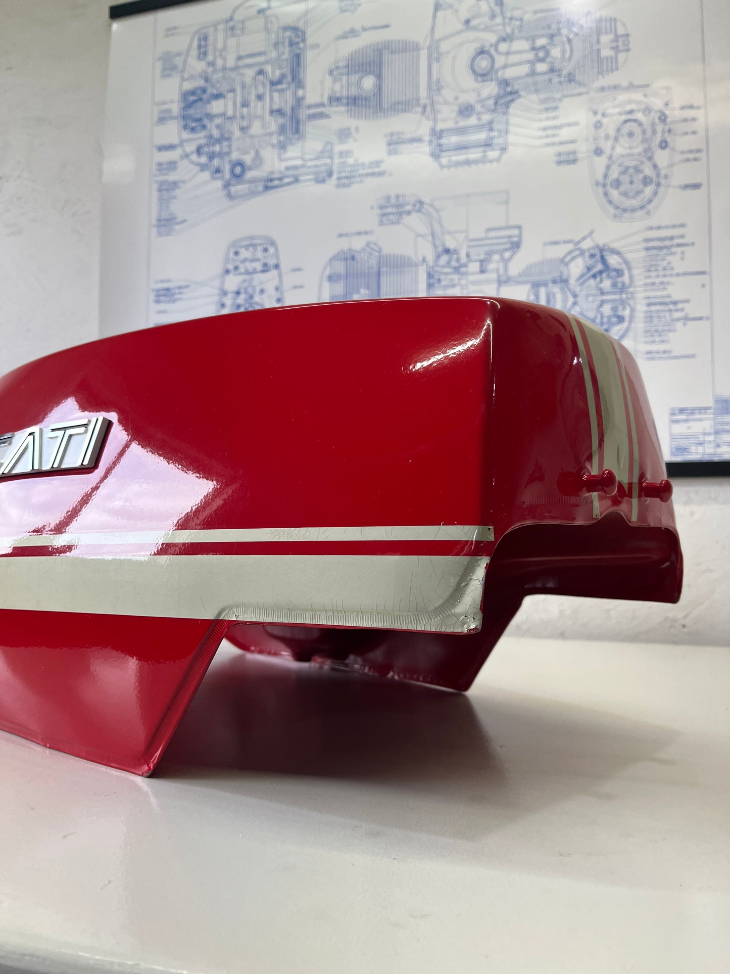NOS 1974/75 Ducati 860 GT Fuel Tank (RED)