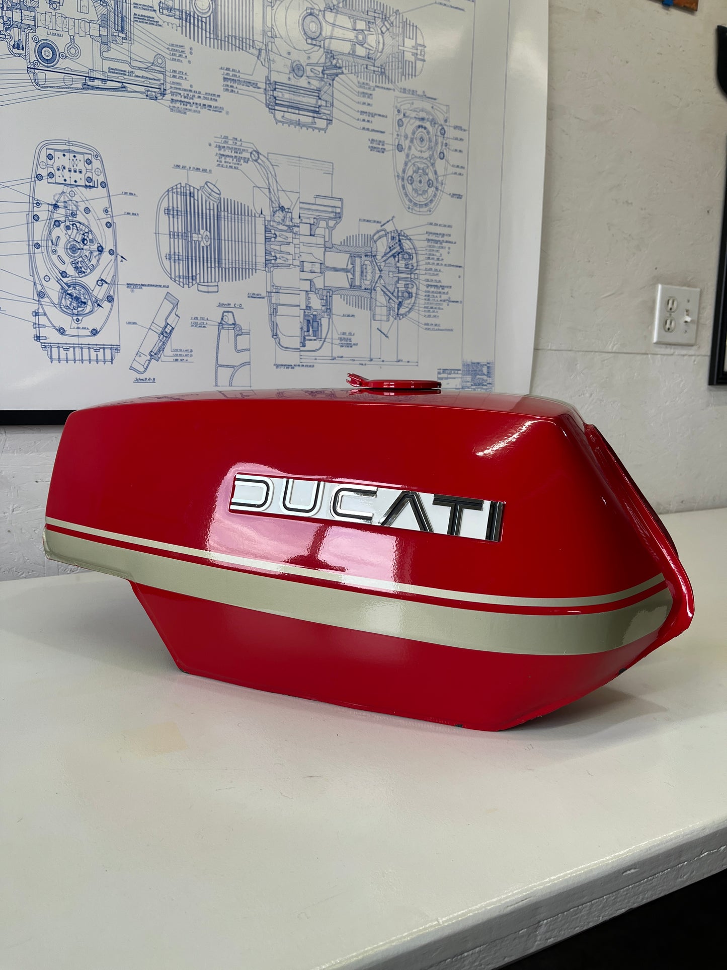 NOS 1974/75 Ducati 860 GT Fuel Tank (RED)
