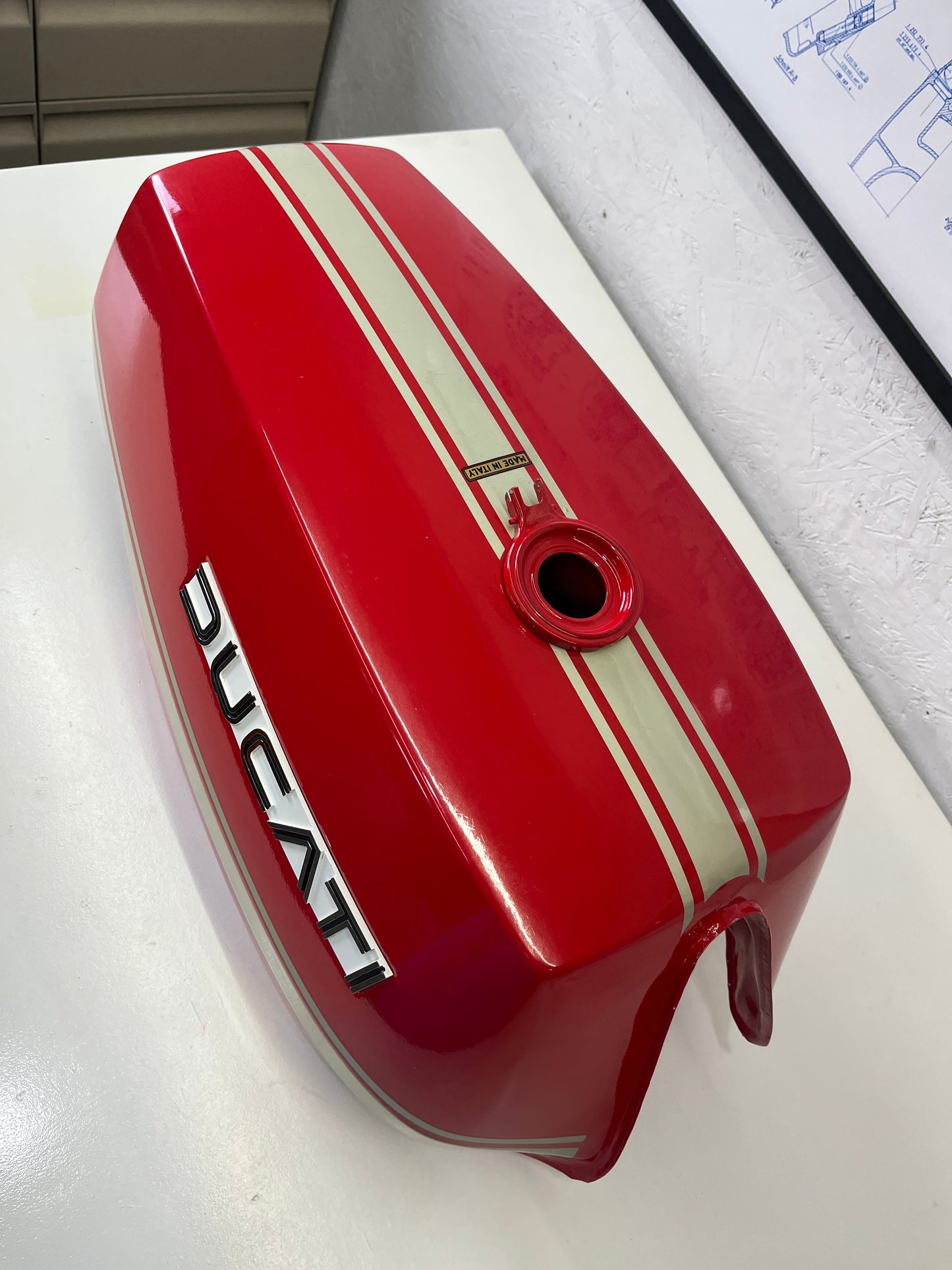 NOS 1974/75 Ducati 860 GT Fuel Tank (RED)