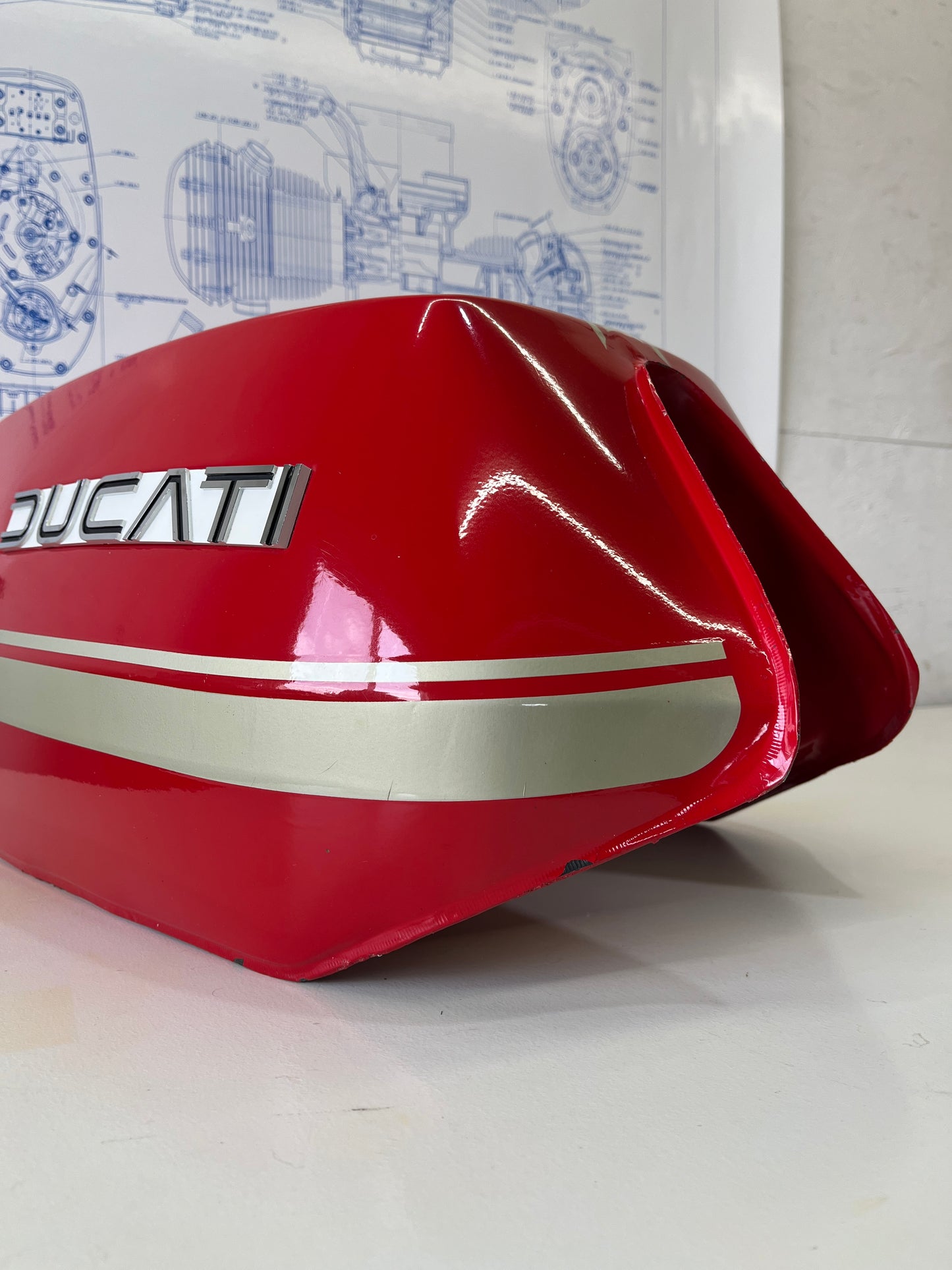 NOS 1974/75 Ducati 860 GT Fuel Tank (RED)