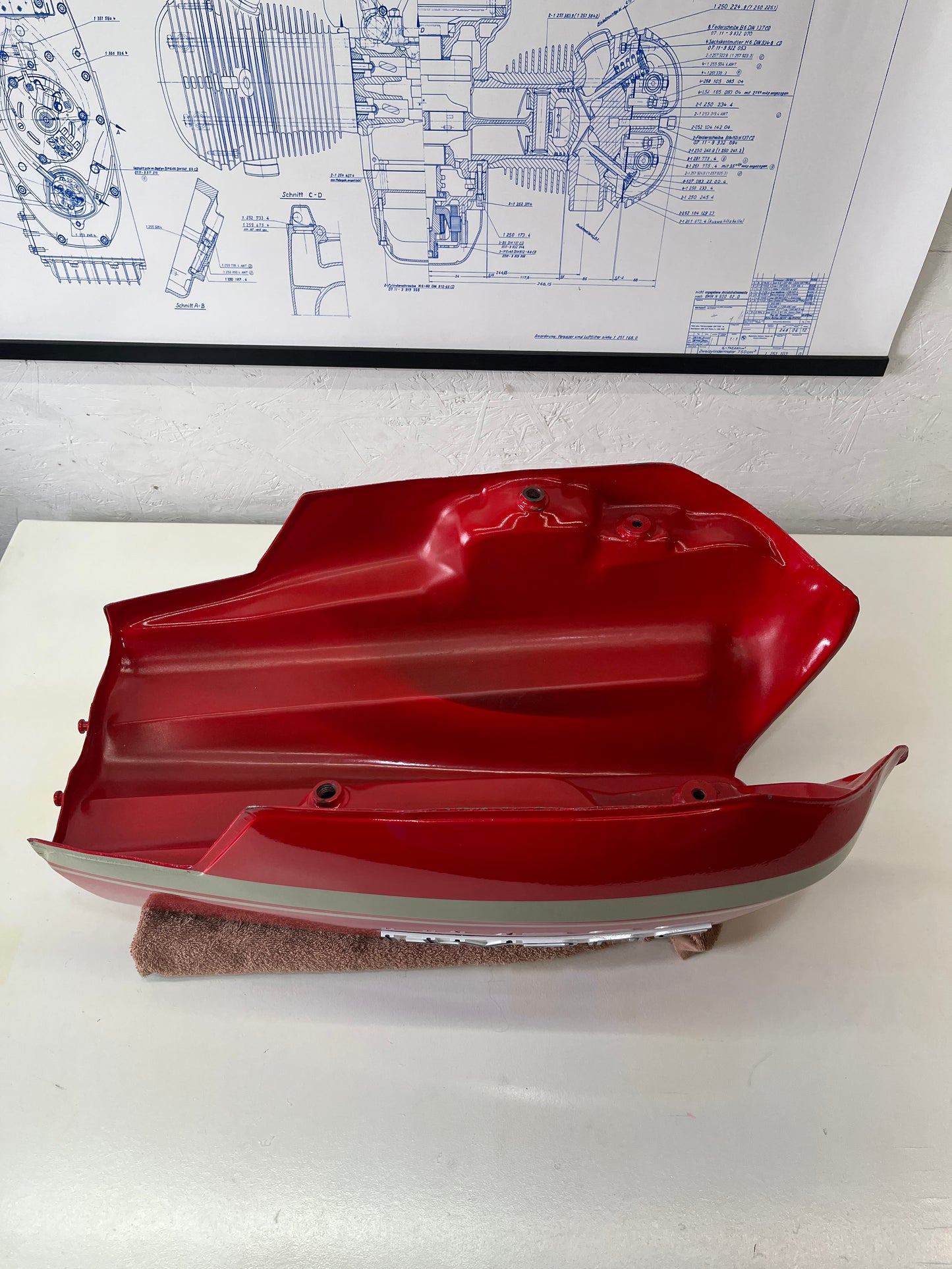 NOS 1974/75 Ducati 860 GT Fuel Tank (RED)