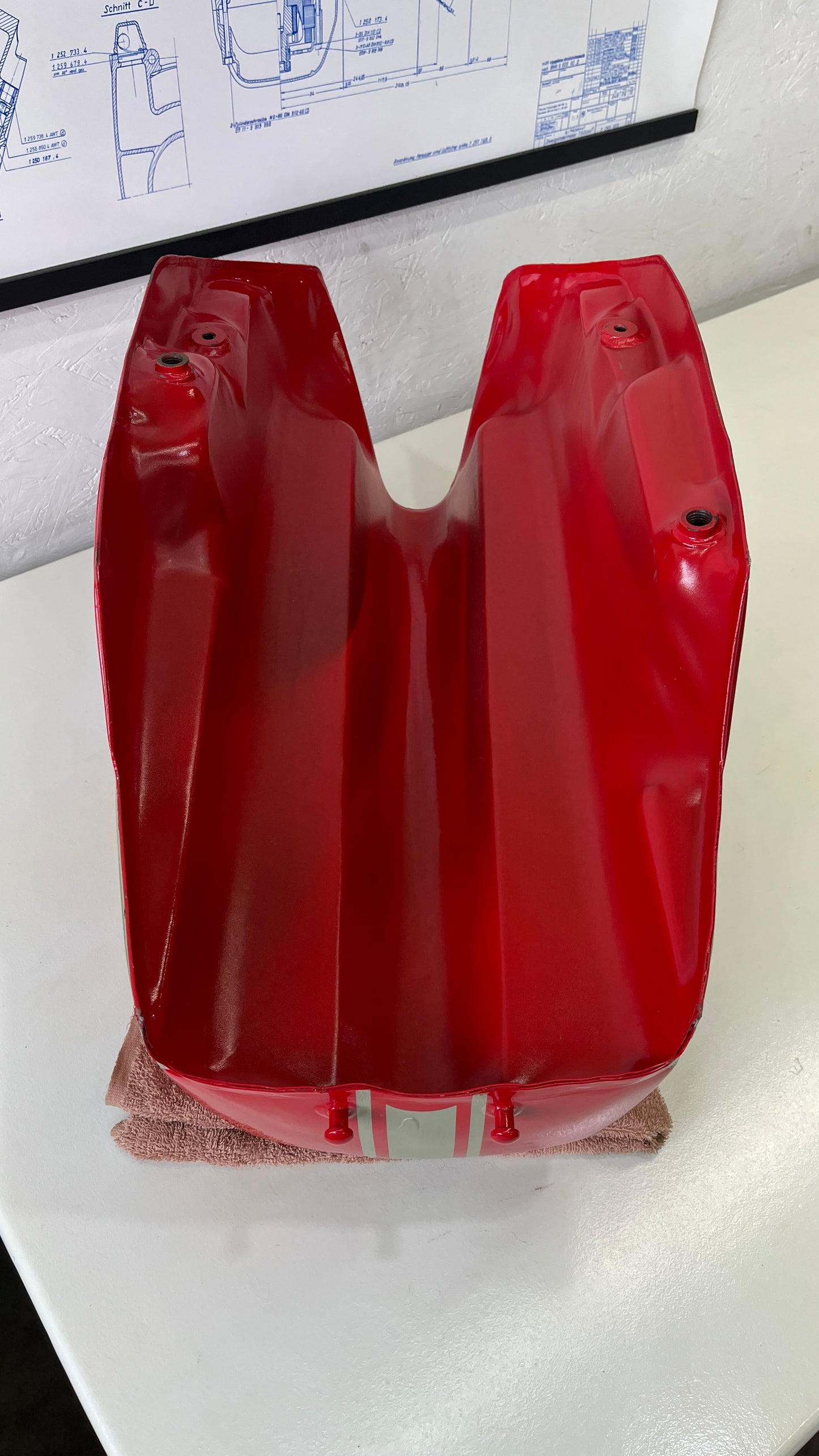 NOS 1974/75 Ducati 860 GT Fuel Tank (RED)