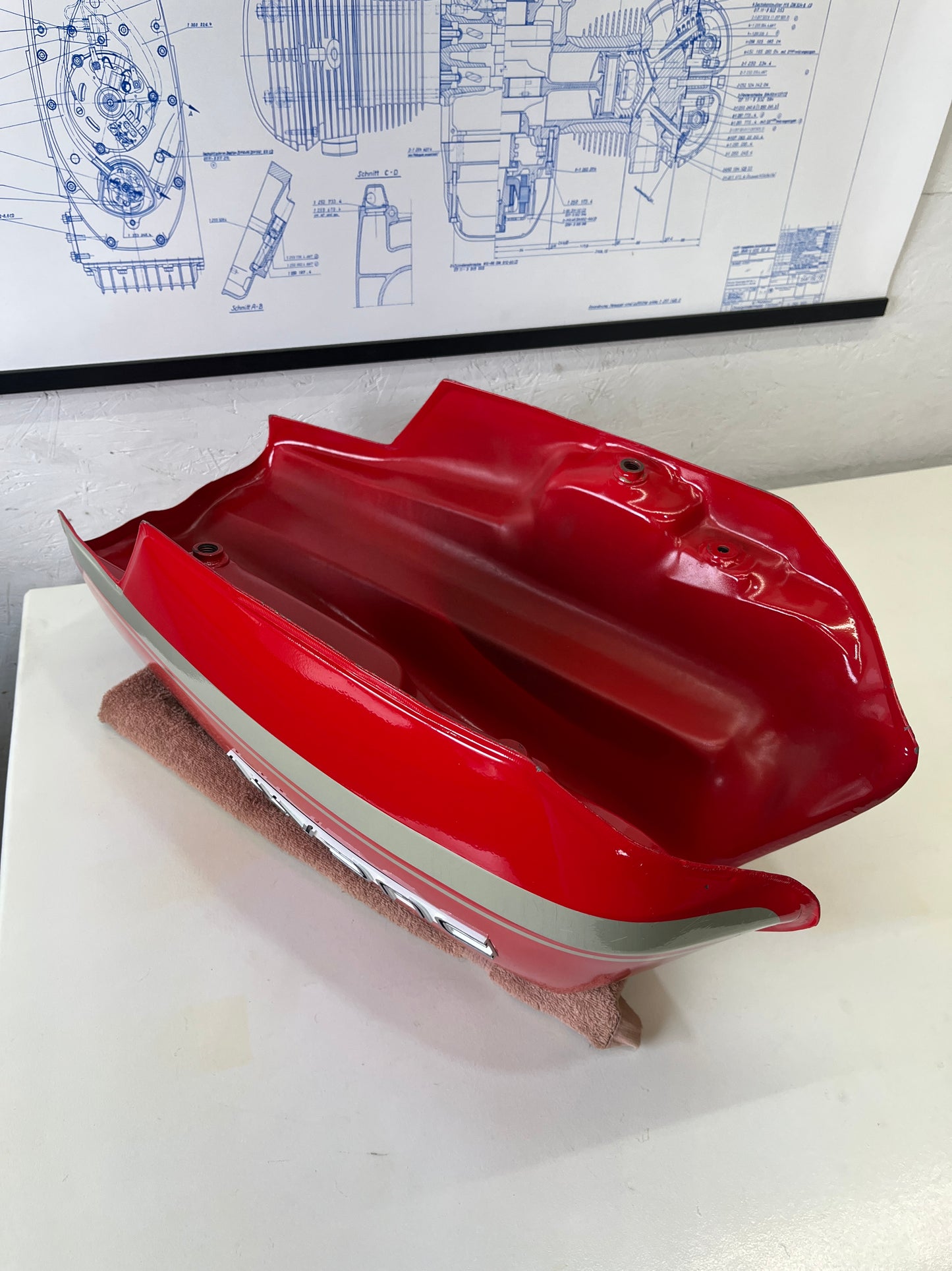 NOS 1974/75 Ducati 860 GT Fuel Tank (RED)