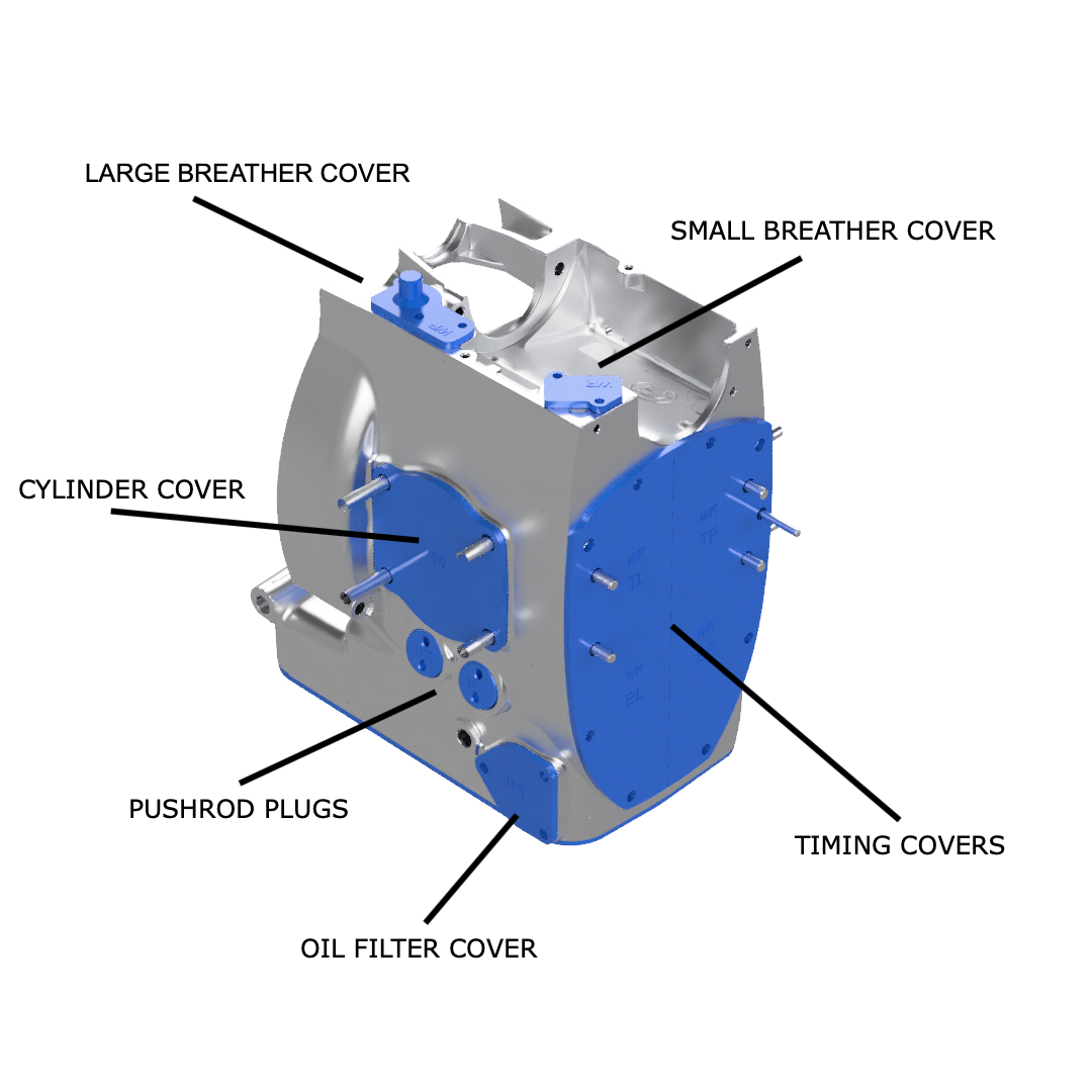 BMW R100 ENGINE BLOCK COVER SET